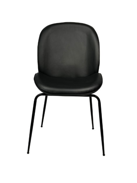 כיסא עור שחור